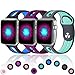 Haveda Sport Bands Compatible for Apple Watch 44mm/42mm, Breathable Silicone Replacement for Apple Watch, iWatch Series 4/3/2/1, Women Men Kids 44mm/42mm S/M Black/Blue, Fushcia/Black, Grey/Teal