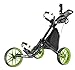 CaddyTek EZ-Fold 3 Wheel Golf Push Cart, Lime