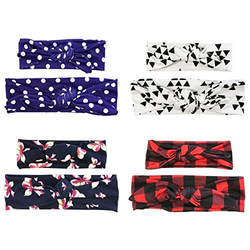 ALLYDREW Mommy & Me Headbands Matching Hair Bands for Mother & Child (set of 4), Hip