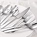 Brightown 45-Piece Silverware Flatware Cutlery Set in Ergonomic Design Size and Weight, Durable Stainless Steel Tableware Service for 8, Dishwasher Safe