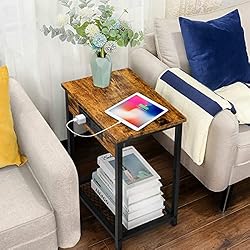 Nightstands Set of 2, End Table with Charging