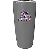 R and R Imports James Madison Dukes 16 oz Stainless Steel Insulated Tumbler Gray Officially Licensed Collegiate Product