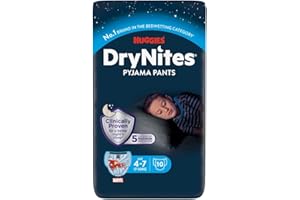 Huggies Drynites Pyjama Pants - Boy Size 4-7 Years (17 to 30 Kg) - Pack of 10 Pyjama Pants