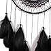 Ricdecor Dream Catcher Handmade Traditional White Feather Dream Catcher Wall Hanging car Hanging Decoration Ornament Dia 6.5