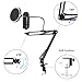 Earamble Professional Studio Condenser Microphone Suspension Boom Scissor Mic Arm Stand with Table Mounting Clamp Suitable for Blue Yeti Snowball