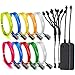 ESCO LITE EL Wire, Escolite EL Wire Kit Neon Lights Battery Pack Christmas Tree,Easter Halloween DIY Decoration, Home Deco 5 1-Meter, 1m / 3ft (2 Pack,8 Colors-BWPGRYLO)