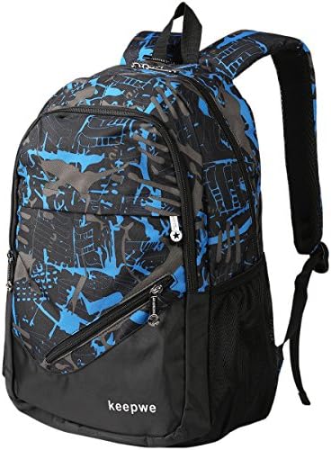 Laptop Backpack, KEEPWE Lightweight Nylon 15-15.6 inch Laptop Backpack For Men, Women, College, Travel, Hiking, Fashion School Backpack for Girls, Boys in Middle High School
