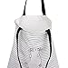 Caixia Women's Black Stripe Lazy Cat Print Canvas Tote Bag Beige