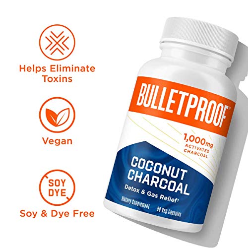 Bulletproof Activated Charcoal, 100 Coconut, Heartburn and Gas Relief