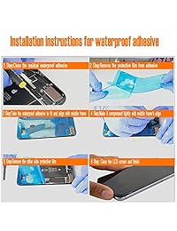 EMien - 2 tiras adhesivas para batería + marco de carcasa frontal para pantalla LCD, impermeable, cinta adhesiva precortada para iPhone 8 Plus de 5,5 pulgadas