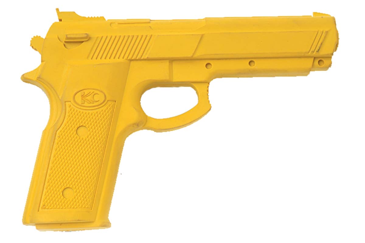 Cimac Rubber Training Gun - Yellow Fake Weapon for All Self-Defence Training, Made of Durable Hard Rubber, Helps You Practice Real-Life Situations
