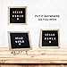 Funderdome 10x10 Felt Letter Board with 340 Letters, Numbers, and Symbols Oak Frame Felt Board with Stand