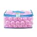 Lightaling 100pcs Pink Ocean Balls & Pit Balls Soft Plastic Phthalate & BPA Free Crush Proof - Reusable and Durable Storage Mesh Bag with Zipper