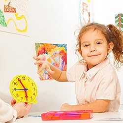 Henoyso 48 Pieces Teaching Clock Kit for Kids to