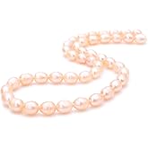 BEADIA Natural Pearl Beads Rice 4-5mm Pink Freshwater Cultured Loose Gemstone Beads for DIY Jewelry Making 13.8''/Strand