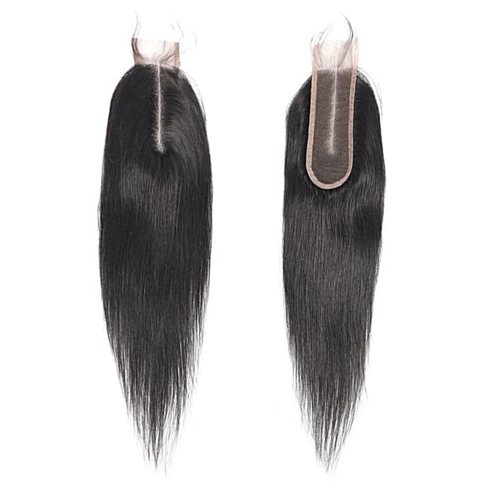 Closure Human Hair 2x6 HD Lace Closure Brazilian Hair Human Hair Closure for Black Women Straight Natural Remy Hair Soft Swiss Lace 12 inch