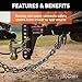 CURT 81840 13/32-Inch Certified Trailer Safety Chain S-Hook with Latch, 3,500 lbs, CLEAR ZINC