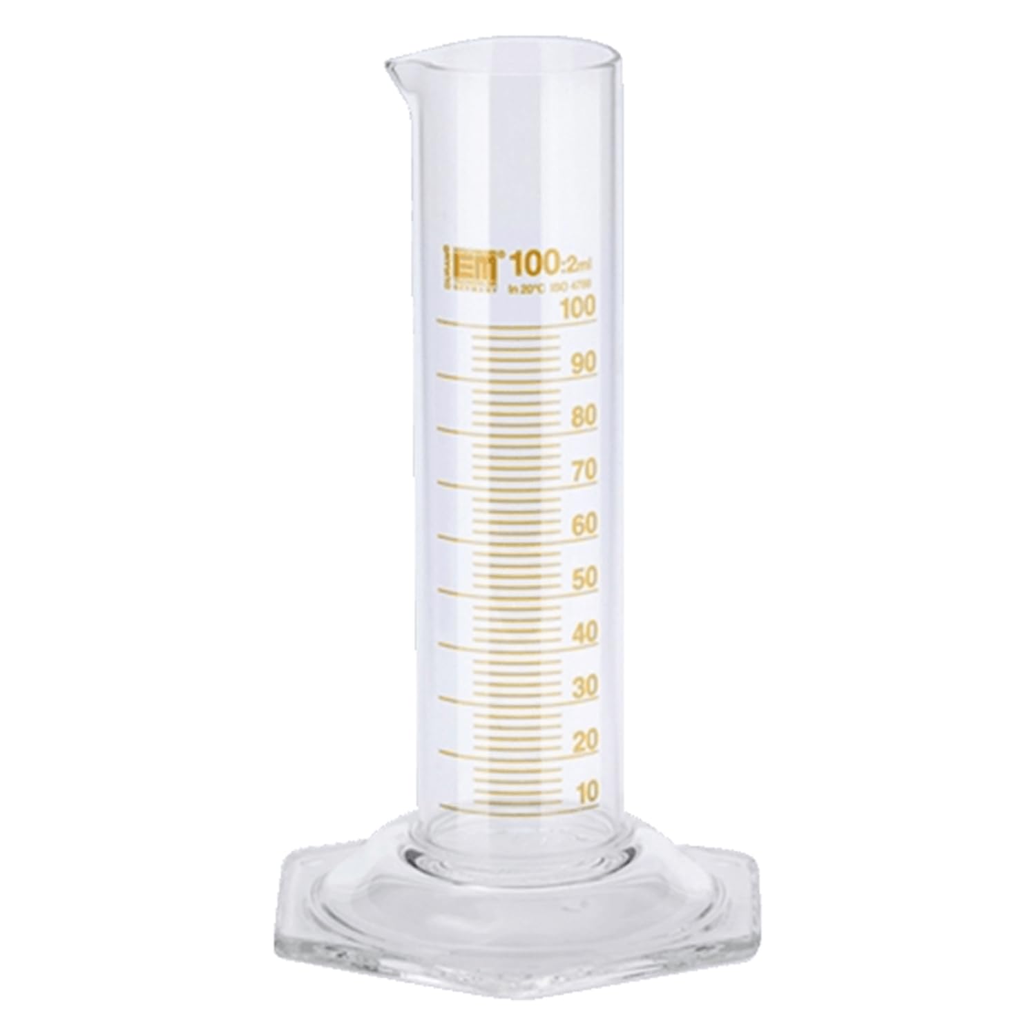 HIRSCHMANN 2400190 Measuring Cylinder Duran – Grade B – Brown Graduated, Low Form,: 10 (Pack of 2)