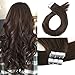 Moresoo 16 Inch Hair Extensions Tape Hair Chocolate Brown Color #4 Straight Remy Hair Soft and Silky Human Hair with Invisible Tape 40pcs/100g