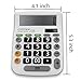 Standard Function Desktop Calculator - Handheld Calculator with Extra Large 12 Digits Display, Solar and Battery Supply
