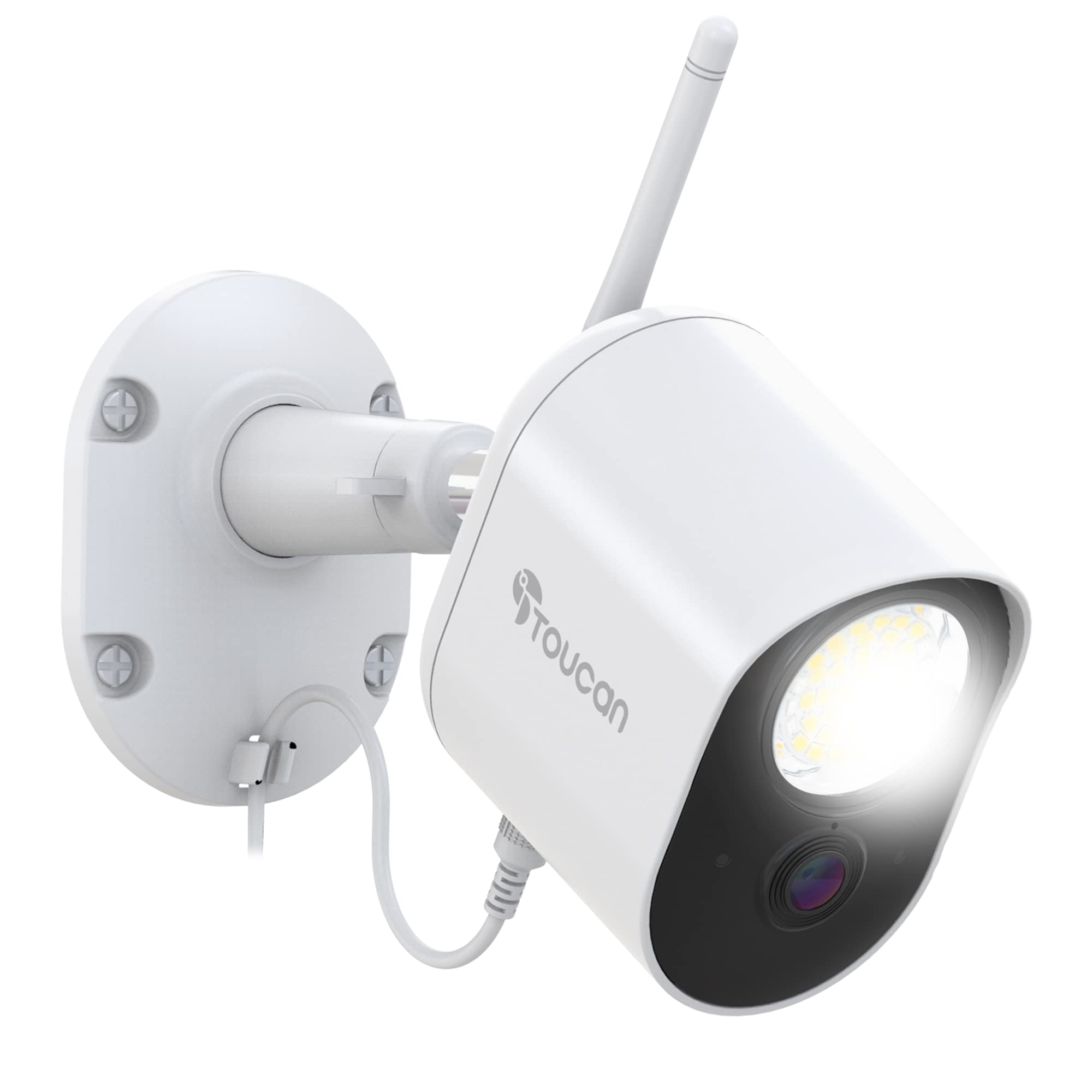 TOUCAN Wired Security Light CCTV Camera – 1080p Weatherproof Outdoor Security Camera with Bright Light, Motion Detection, Clear Night Vision, 2-Way Audio & Encrypted Video, No Subscription Required — image 1