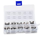 Wadoy 100 Pcs 5x20mm Glass Fuse Assorted Assortment Kit Amp 0.2A 0.5A 1A 2A 3A 5A 8A 10A 15A 20A 250V Quick Blow Fuse