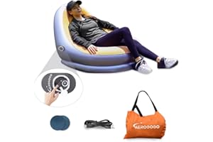 Aerogogo PZ2 Inflatable Couch Built-in Rechargeable Pump, 3kPa High-Pressure Lounge Chair, Inflatable Bean Bag Chair for Indoor Livingroom Gamingroom Office Outdoor Camping Picnics