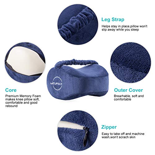 NATUMAX Knee Pillow for Side Sleepers Sciatica Pain Relief Back
