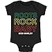 Bob Marley Boys' Roots Rock Baby Bodysuit Black