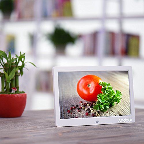 Andoer 10pulgadas 1024x600 HD LCD Pantalla Ancha Marco Digital de Fotos Reloj Reproductor de Vídeo MP3 MP4