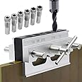 Joywayus Self Centering Dowel Jig Professional Wide Capacity Wood Dowel Hole Drilling Guide Woodworking Positioner Locator Father's Day Gift