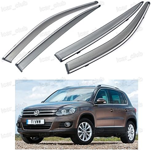 VioletLisa 2pcs Front Smoke Sun Rain Guard Window Visors For 9600 Honda Civic 2Door Coupe