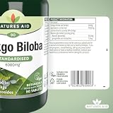 Natures Aid Ginkgo Biloba 6000mg High Strength 90 Tablets Vegan Non-GMO view 5