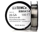 TEMCo Nichrome 80 series wire 26 Gauge 100 FT Resistance AWG ga