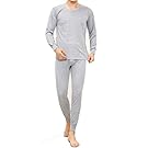 FABSELLER Men Winter Hot Thermal Underwear Leggings Pants Warm Sets - Long Sleeve Top & Bottom Long Johns Pants