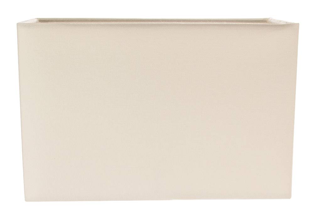 Contemporary and Stylish Soft Cream Linen Fabric Rectangular Lamp Shade for Wall Ceiling or Table - 29cm Length 60w Maximum Suitable for The Home or Commercial Usage by Happy Homewares