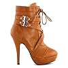 Show-Story-Brown-Buckle-Strappy-High-Heel-Stiletto-Platform-Ankle-BootsLF30470BR409USBrown