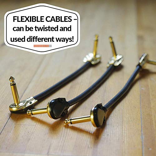 Guitar Patch Cables 6 Inch [6 Pack] Pedal Cable Kit Best for