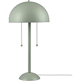 Globe Novogratz x Electric 65850 Haydel 21" 2-Light Table Lamp, Sage Green, Double On/Off Pull Chain