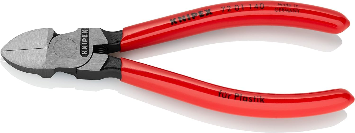 KNIPEX Diagonal Cutters for Plastics with Plastic Coating 140 mm, 72 01 140