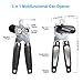 AIYEGO Can Opener Manual, Portable Multifunctional Tin Bottle Opener Kit, Non-electric Stainless Steel Jar Openers with Smooth Edge, Big Turn Knob, Ergonomic Handles