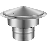 VEVOR 6 inch Chimney Cap - All-Weather Stainless Steel with Reinforced Hardware, Easy Installation Vent Cover for Outdoor Protection