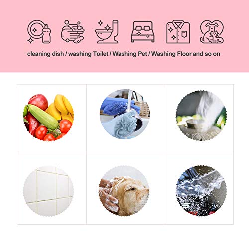 image for EVILTO Scrub Glove for Dishes,Magic Silicone Dishwashing Gloves with S