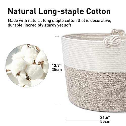 Large Laundry Basket Woven Basket Rope Storage Basket Tall Laundry