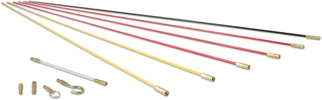 Super Rod CRS6 Super Six Set Includes 6m 19ft Cable Installation Kit with 6 Cable Handling Attachments, Gold