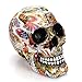 Tvoip Creative Colorful Pattern Skull Ornaments Resin Halloween Horror Modern Skull Statue Personality Home Decoration