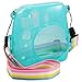 Katia Transparent Groovy Camera Case Compatible for Fufifilm Mini 8 and 9 with Rainbow Shoulder Strap - Blue