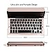 iEGrow Foldable Bluetooth Keyboard, F18 Universal Portable Bluetooth 3.0 Wireless Keyboard with Kickstand Holder for Apple iPad iPhone iOS, Andriod, Windows(Rose Gold)