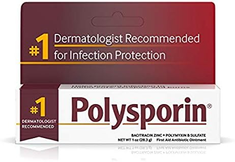 Polysporin First Aid Antibiotic Ointment Without Neomycin, Travel Size, 1 oz Tube (2 Pack) SWHB