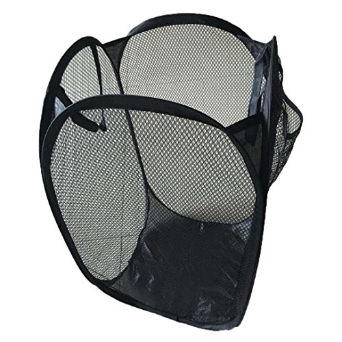IEason Foldable Pop Up Washing Laundry Basket Bag Hamper Mesh Storage Pueple
